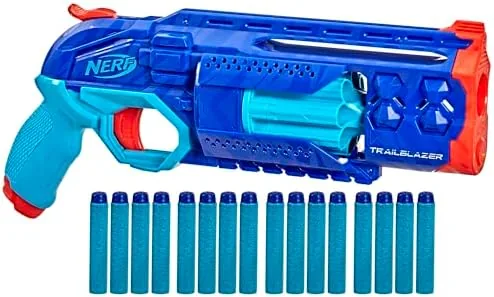 nerf elite 20 trailblazer rd 8 blaster wild edition color design 8 dart rotating drum hammer action 16 elite darts tactical rail amazon exclusive